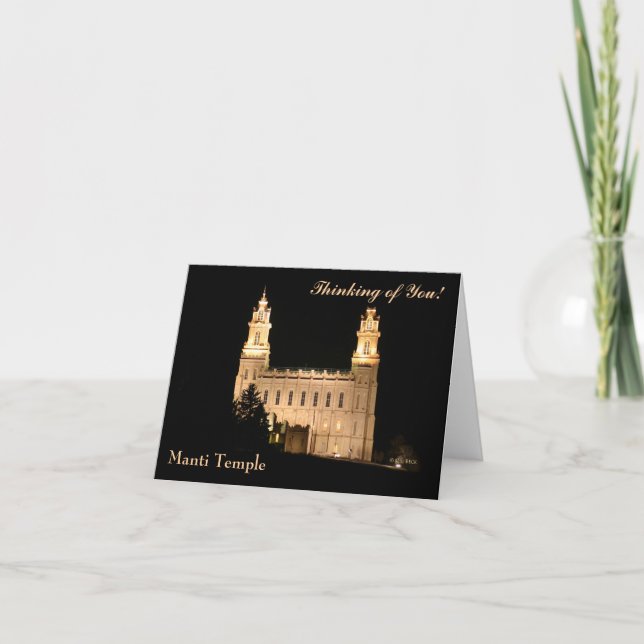 NoteCard-Manti Temple at Night Card (Front)