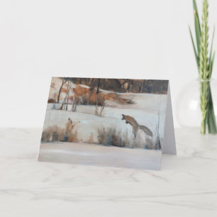 Notecard of Jumping Fox, Steamboat Springs, Co