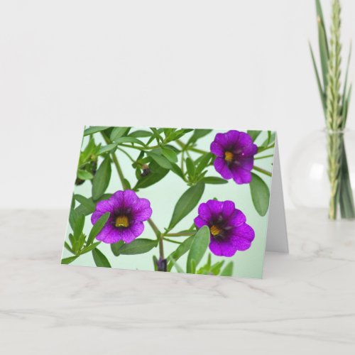 Notecard Purple Flowers