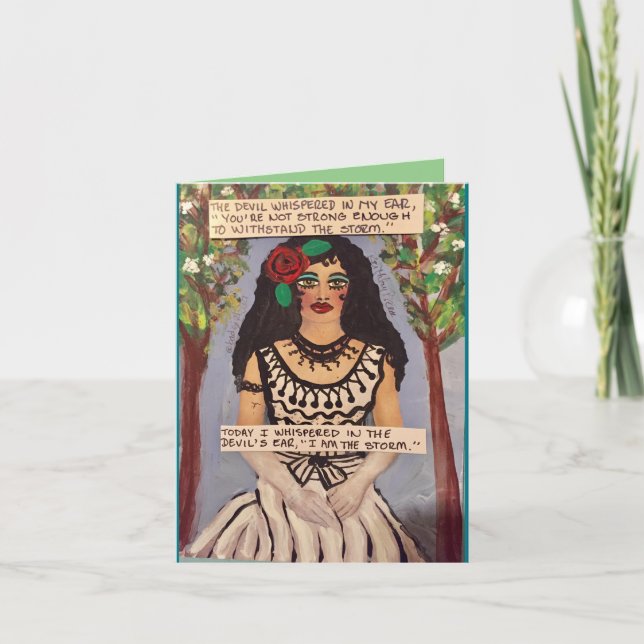 Notecard-The devil whispered in my ear you're not Card (Front)