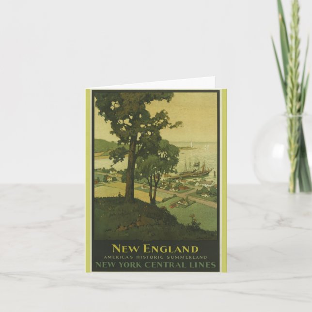 Notecard-Vintage Travel-New England Card (Front)