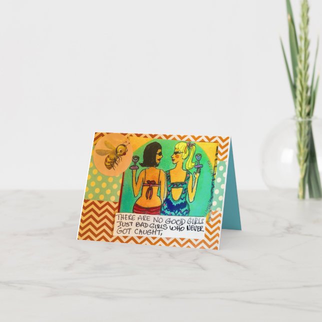 Notecards-there are no good girls. Just Bad Girls Card (Front)