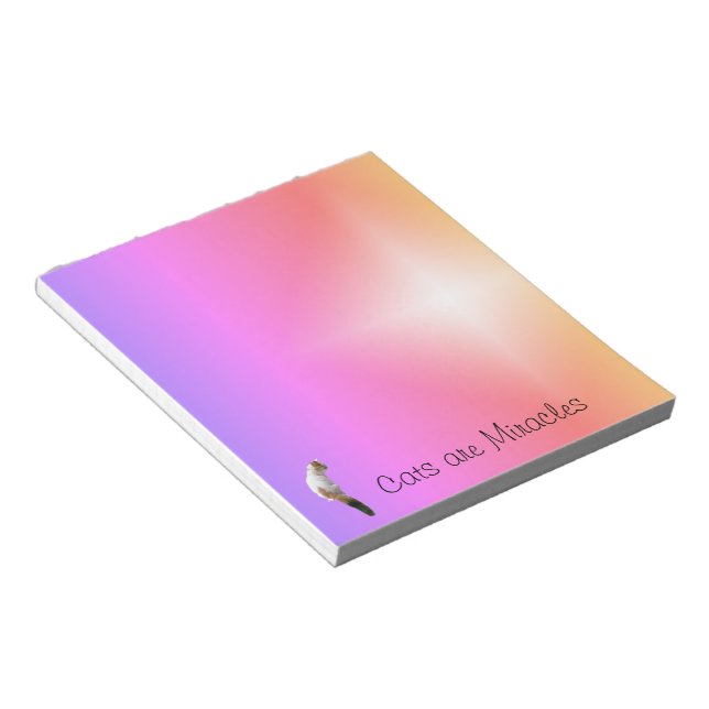 Notepad - Cats are Miracles with Star (small) (Angled)