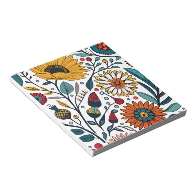 Notepad: Dazzling Daisy Delight: A Floral Fashion  Notepad (Angled)