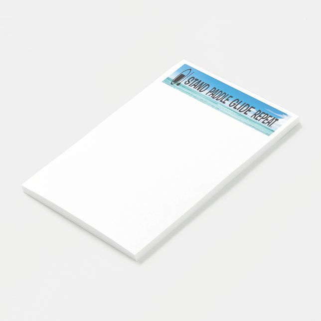 Notepad for paddle board enthusiasts! (Angled)