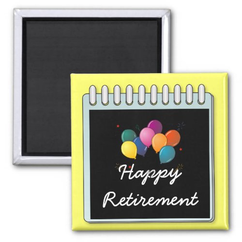 Notepad Happy Retirement note Magnet