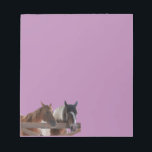 Notepad Horses<br><div class="desc">A notepad with a photograph of two horses in the bottom left corner each page.</div>