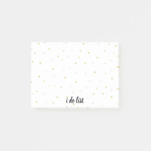 Notepad - i do list Gold Dots