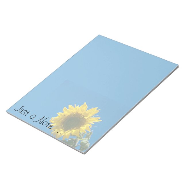 Notepad LG - sunflower "Just a note" (Angled)