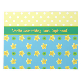 Notepad or Jotter to Personalize Primroses, Polkas