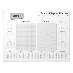 Notepad Planner 2014
