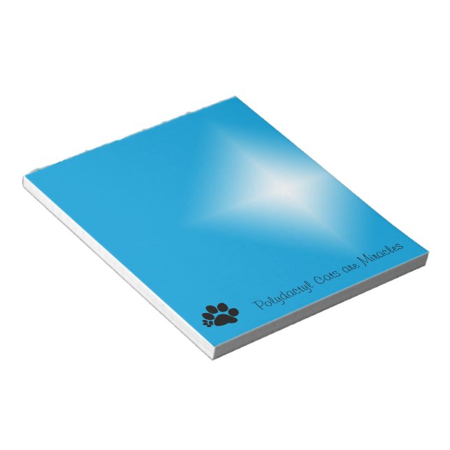 Notepad - Polydactyl Cats are Miracles (small) (Angled)