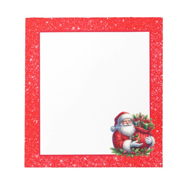 Notepad-Santa Glitter Christmas Notepad (Front)