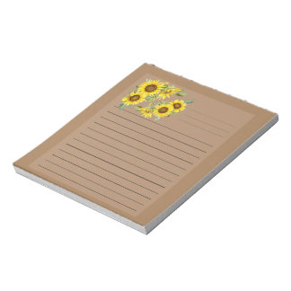NotePad Sunflowers