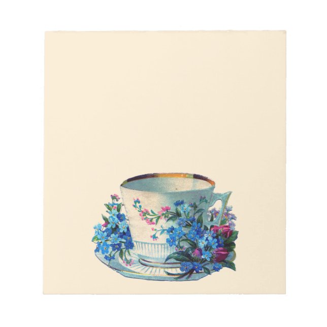 NOTEPAD : VINTAGE TEACUP  NOTES (Front)