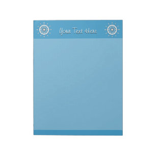 Notepad - White Helm with Text