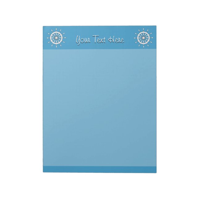 Notepad - White Helm with Text (Rotated)