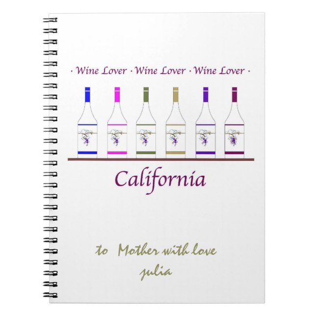notepad, wine lover, notebook (Front)