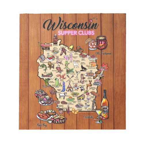Notepad _Wisconsin Supper Club Map