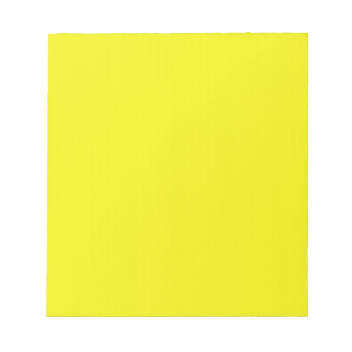 Notepad with Bright Neon Yellow Background