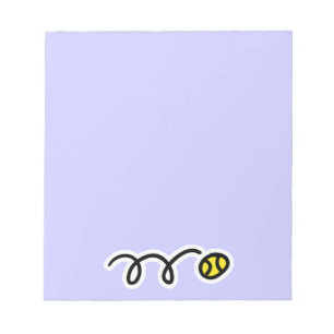 Notepad with cute tennis ball design