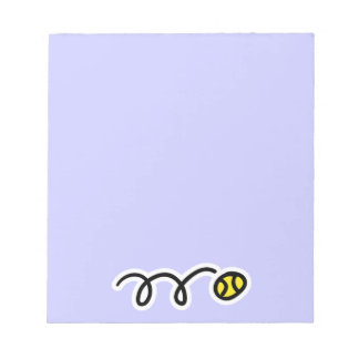 Notepad with cute tennis ball design