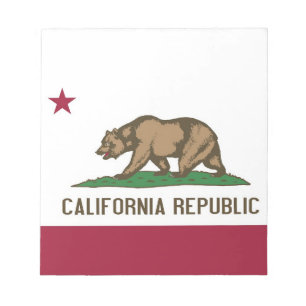Notepad with Flag of California State