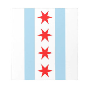 Notepad with Flag of Chicago, Illinois State