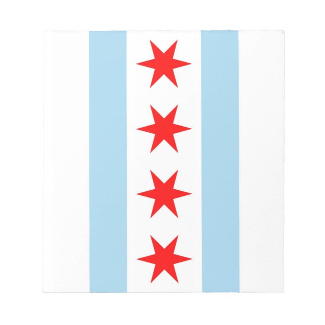 Notepad with Flag of Chicago, Illinois State (Front)