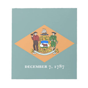 Notepad with Flag of Delaware State