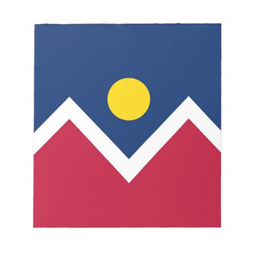 Notepad with Flag of Denver City Colorado State