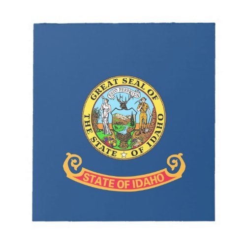 Notepad with Flag of Idaho State