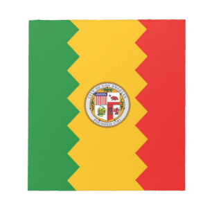 Notepad with Flag of Los Angeles, California State