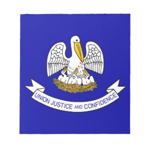 Notepad with Flag of Louisiana State