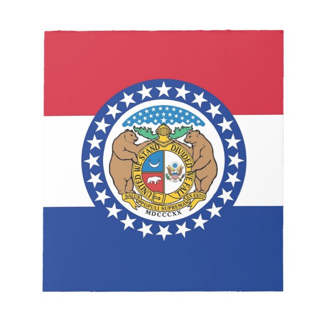 Notepad with Flag of Missouri State (Front)