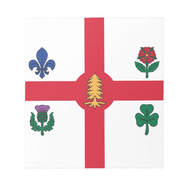 Notepad with Flag of Montreal, Canada (Front)