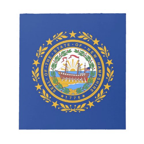 Notepad with Flag of New Hampshire State