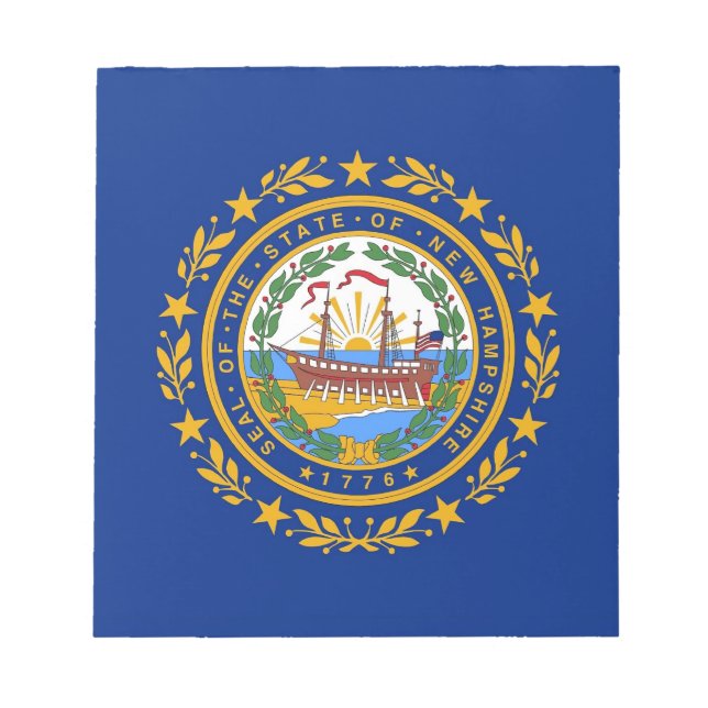 Notepad with Flag of New Hampshire State (Front)
