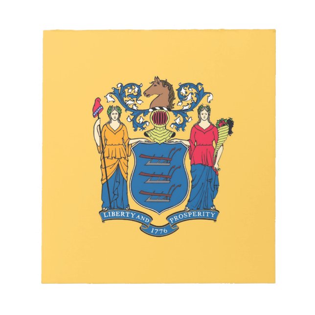Notepad with Flag of New Jersey State (Front)
