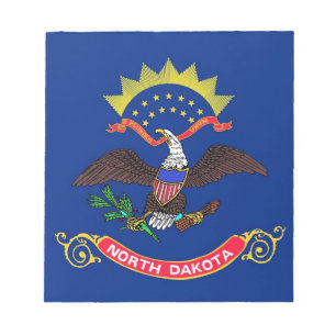 Notepad with Flag of North Dakota State