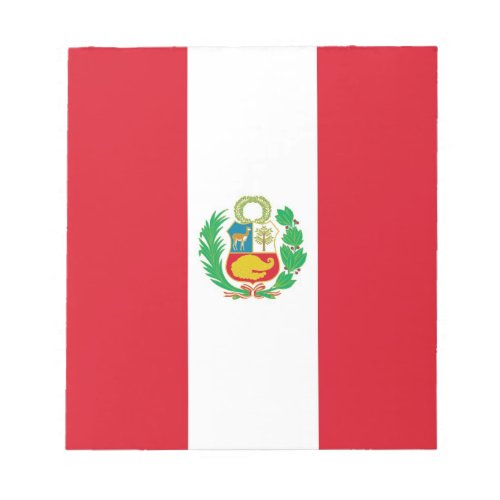 Notepad with Flag of Peru