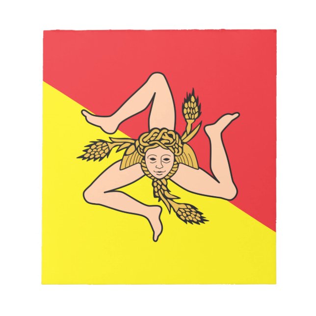 Notepad with Flag of Sicily, Italy (Front)