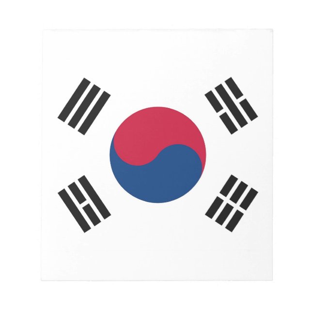 Notepad with Flag of South Korea (Front)