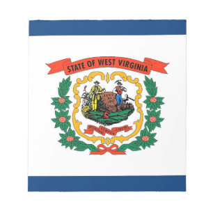 Notepad with Flag of West Virginia State