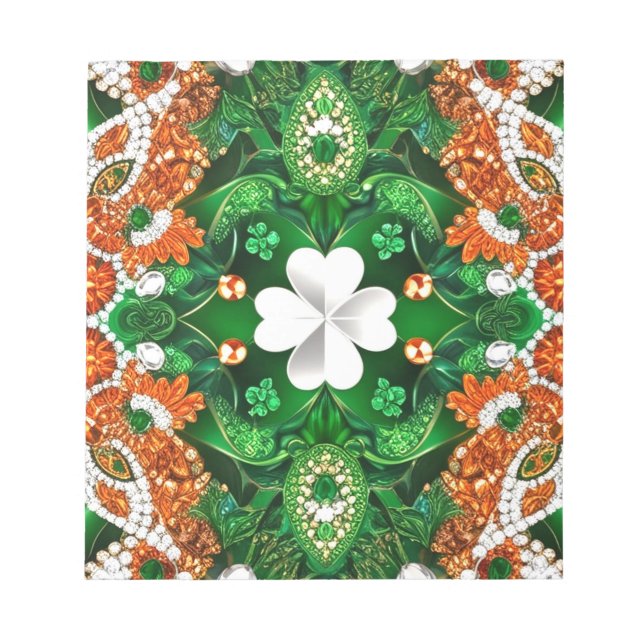Notepad with Irish Colors Modern Design (Front)