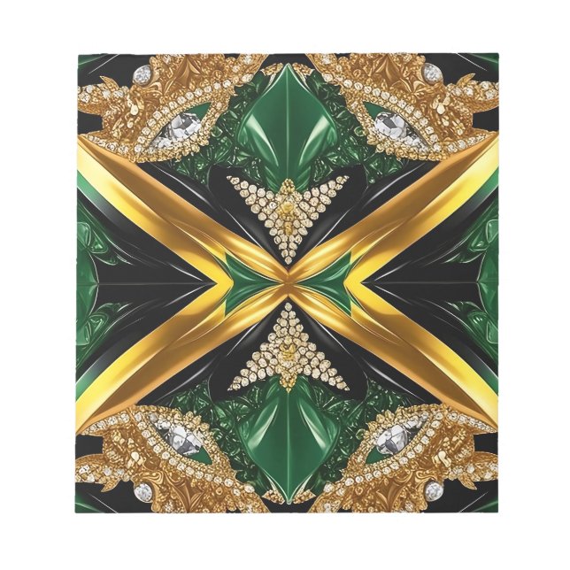 Notepad with Jamaican Colors Modern Design (Front)