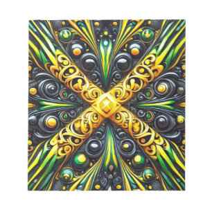 Notepad with Jamaican Colors Modern Design