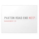 PAXTON ROAD END  Notepads
