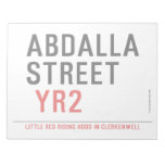 Abdalla  street   Notepads
