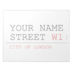 Your Name Street  Notepads